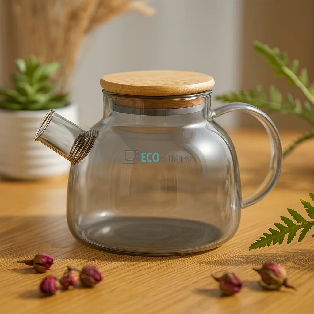 Заварник Ardesto Graphite, 1000мл, боросилікатне скло, бамбук, cірий (AR3010GR) Заварник Ardesto Graphite, 1000мл, боросилікатне скло, бамбук, cірий (AR3010GR)