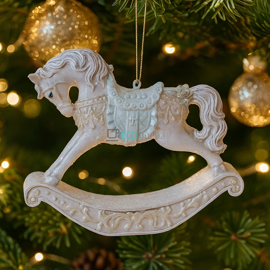 Декоративна фігурка‑підвіска «Конячка» сірий 11,5 см (K07-191) Декоративна фігурка‑підвіска «Конячка» сірий 11,5 см (K07-191)