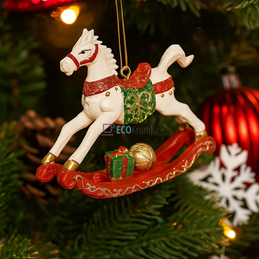 Декоративна підвіска «Конячка‑гойдалка» 8×2×7,5 см біло‑червоний (K07-827) Декоративна підвіска «Конячка‑гойдалка» 8×2×7,5 см біло‑червоний (K07-827)