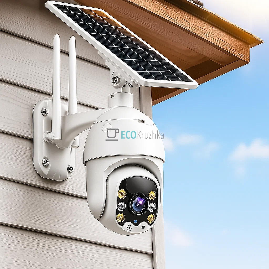 Вулична WiFi IP‑камера V380 3 Мп з сонячною батареєю (JU-10999) Вулична WiFi IP‑камера V380 3 Мп з сонячною батареєю (JU-10999)