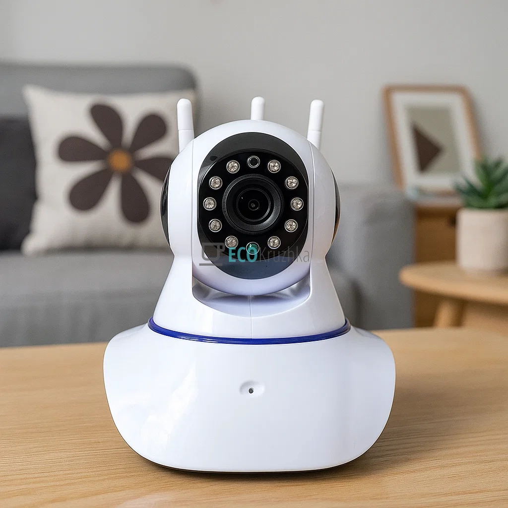 Камера Wi‑Fi IP відеоспостереження 1080 P з мобільним додатком (JU-2584) Камера Wi‑Fi IP відеоспостереження 1080 P з мобільним додатком (JU-2584)