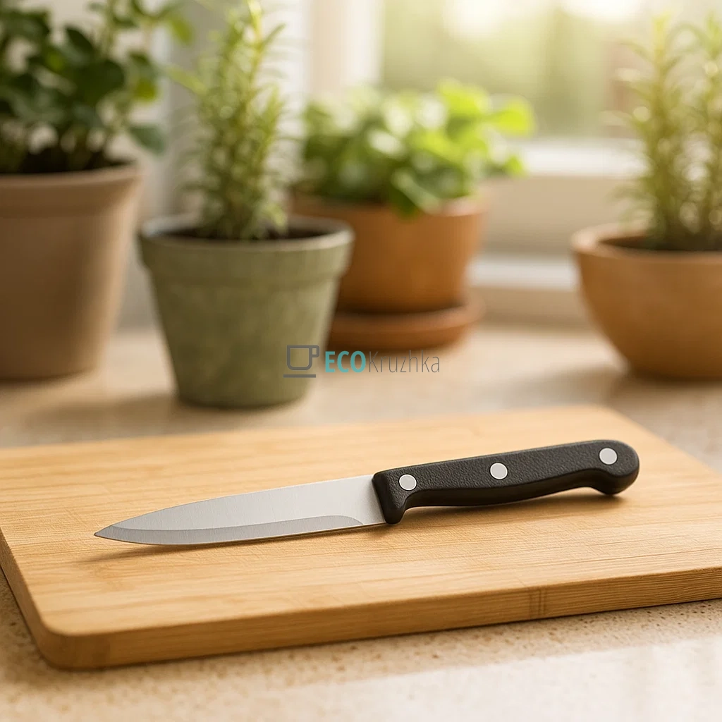 Універсальний кухонний ніж з нержавіючої сталі 12 см з бакелітовою ручкою Kamille KM-5105 Універсальний кухонний ніж з нержавіючої сталі 12 см з бакелітовою ручкою Kamille KM-5105