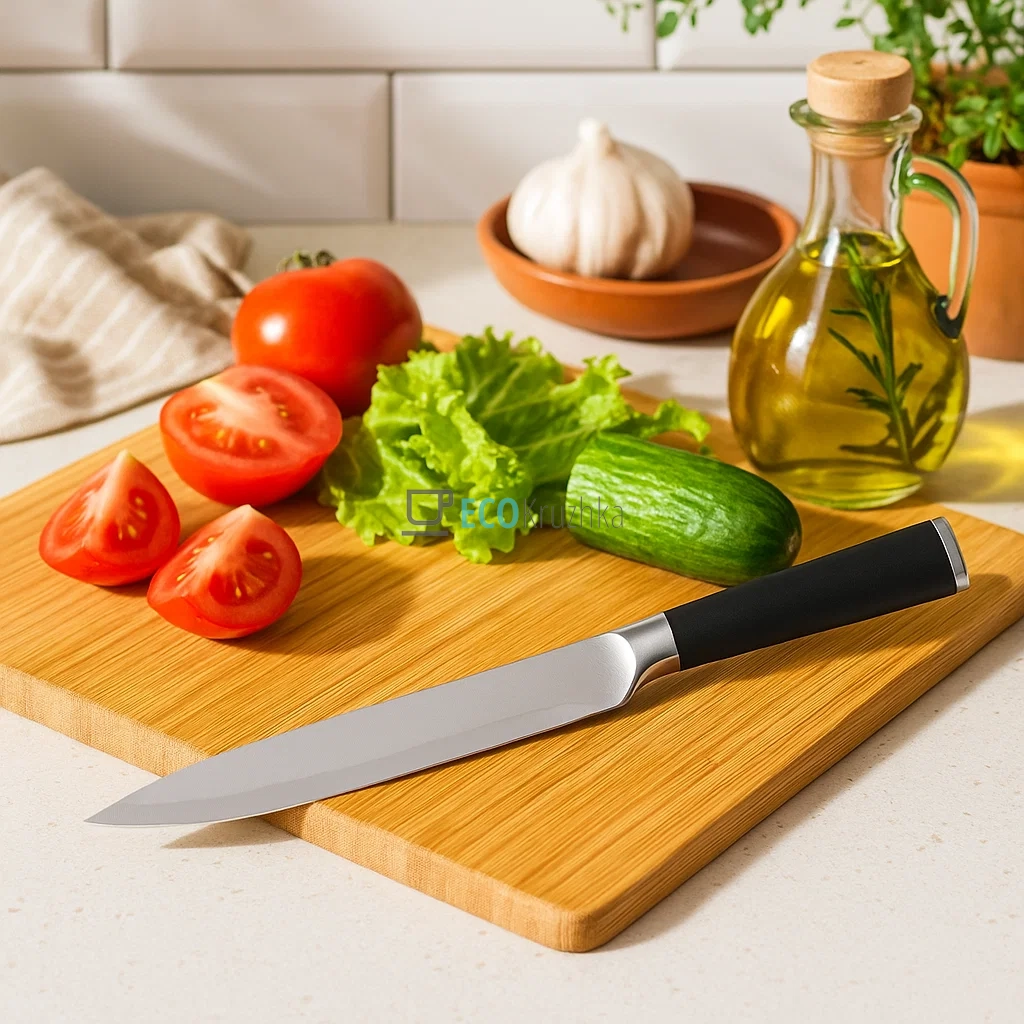 Обробний ніж з нержавіючої сталі, ергономічна ручка Soft Touch Kamille KM-5191 Обробний ніж з нержавіючої сталі, ергономічна ручка Soft Touch Kamille KM-5191