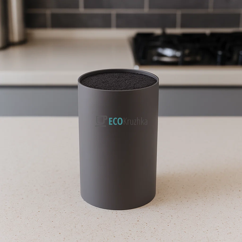 Підставка для ножів кругла 18 х 11 см з наповнювачем Коричневий Maestro MR-1438 Підставка для ножів кругла 18 х 11 см з наповнювачем Коричневий Maestro MR-1438