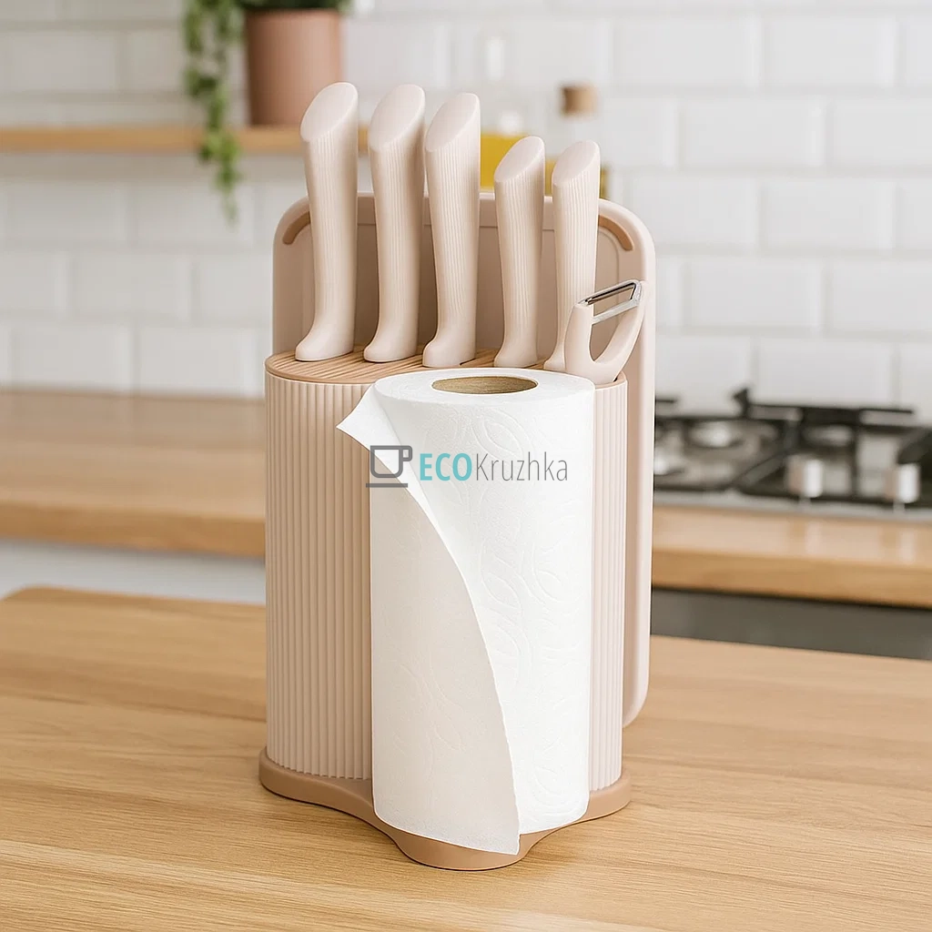 Набір кухонних ножів Maestro з підставкою MR-1413-BEIGE Набір кухонних ножів Maestro з підставкою MR-1413-BEIGE