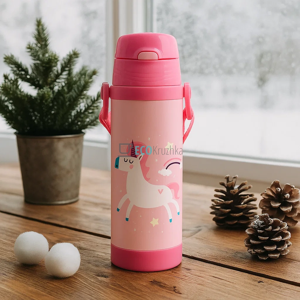 Термокружка Maestro Єдиноріг 500 мл рожевий MR-1640-50-C Термокружка Maestro Єдиноріг 500 мл рожевий MR-1640-50-C