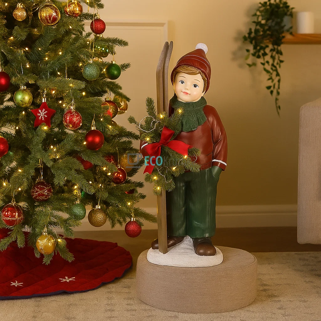 Декоративна LED фігура Хлопчик з лижами 47 см (838-501) Декоративна LED фігура Хлопчик з лижами 47 см (838-501)