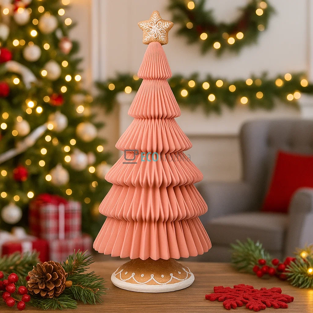 Декоративна пряниково-зефірна ялинка з флоком 21.5 х 21.5 х 48 см (837-259) Декоративна пряниково-зефірна ялинка з флоком 21.5 х 21.5 х 48 см (837-259)