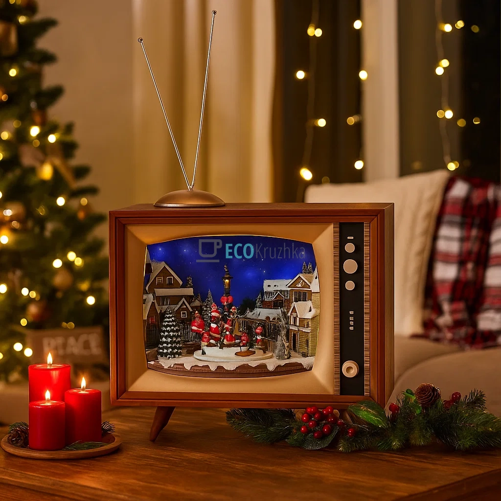 Новорічний музичний LED декор “Телевізор” 39 см (719-303) Новорічний музичний LED декор “Телевізор” 39 см (719-303)