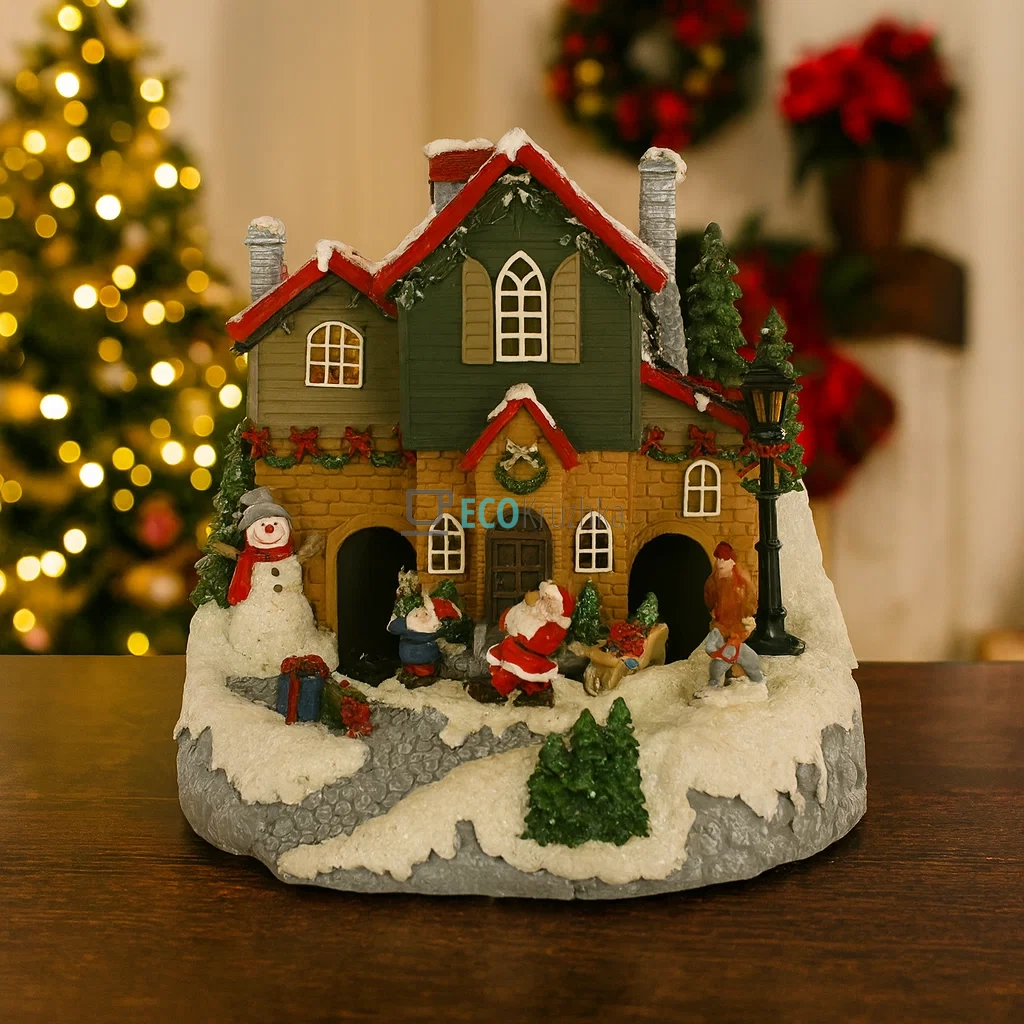 Різдвяний LED-будинок з музикою Jingle Bells та рухомими елементами 22.5 см (890-258) Різдвяний LED-будинок з музикою Jingle Bells та рухомими елементами 22.5 см (890-258)