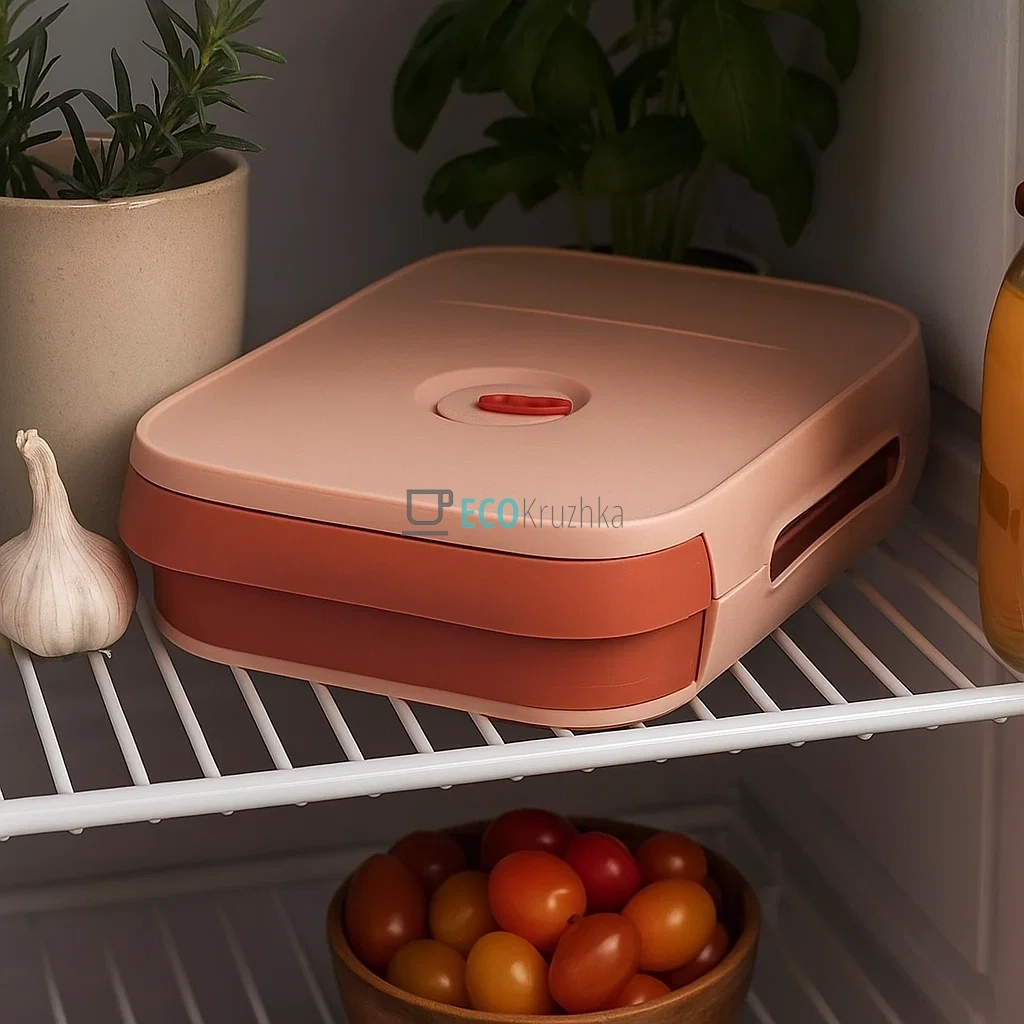 Органайзер для зберігання яєць на 15 шт Рожевий (R30901)