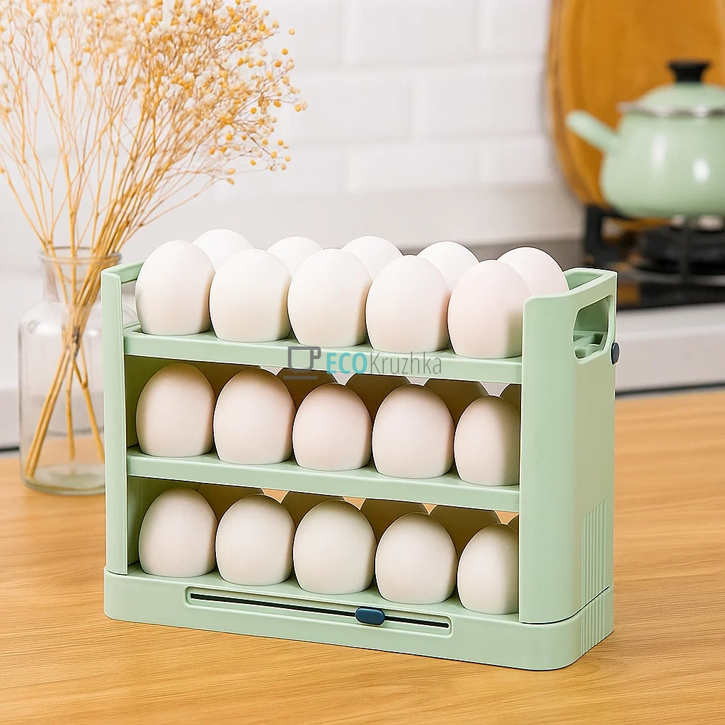 Органайзер для зберігання яєць на 30 шт Салатовий (APL60 EH)