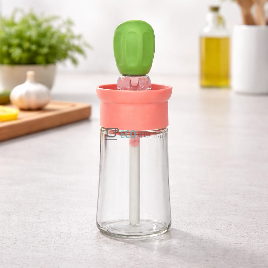 Диспенсер 180 мл для оливкової та олії олійна банка з пензликом  пляшка для олії, оцту (FRU-118-3)