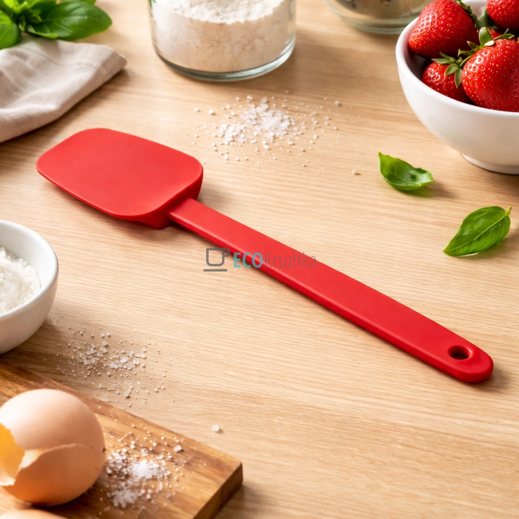 Силіконова лопатка лита 29 х 6.5 Червоний EK13425 Силіконова лопатка лита 29 х 6.5 Червоний EK13425