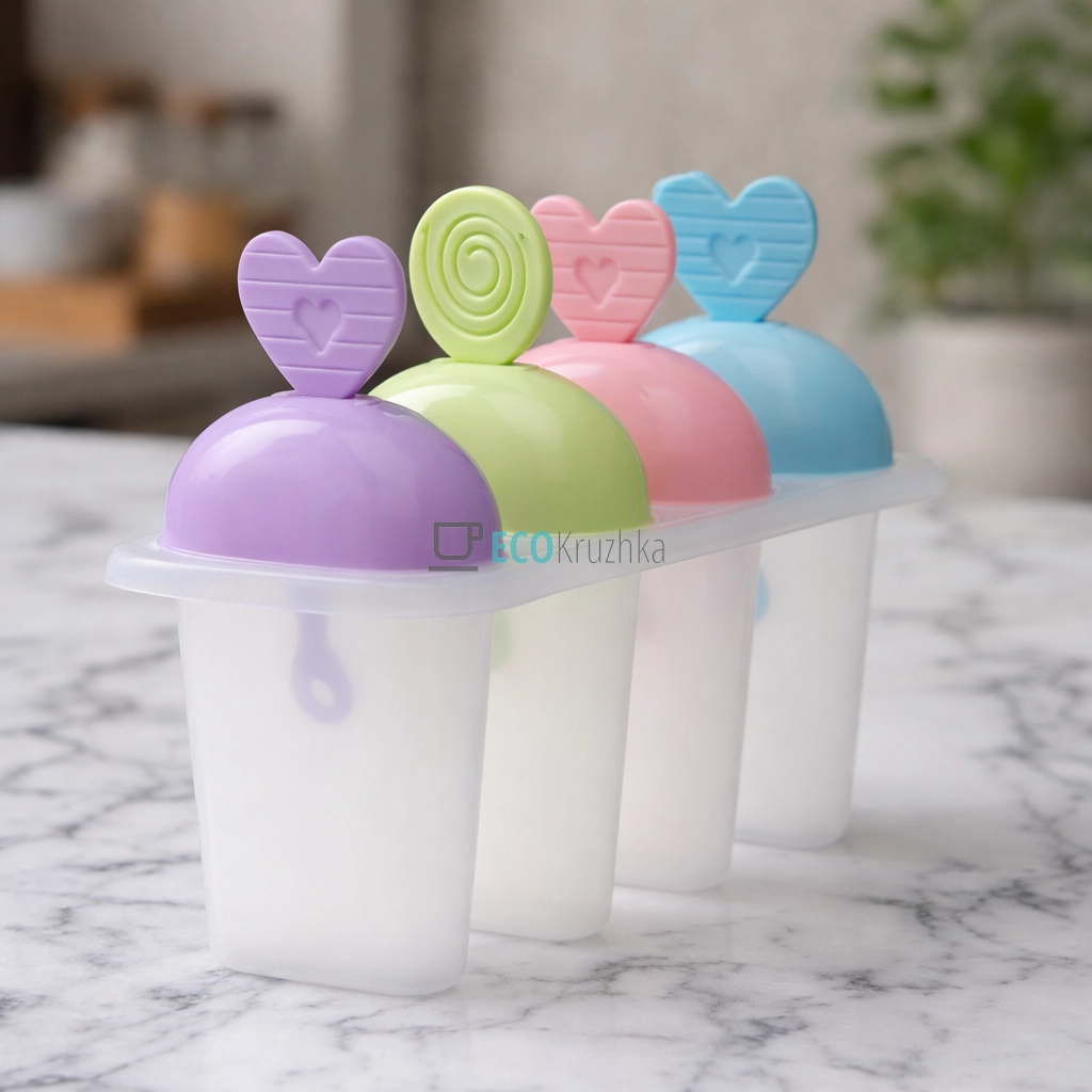 Форма 12см для морозива набір 4 шт Різнобарвні C39815