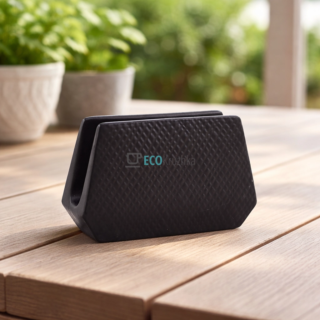 Серветниця 12 х 9 х 4.5 см "Black" Maestro MR-20001-44