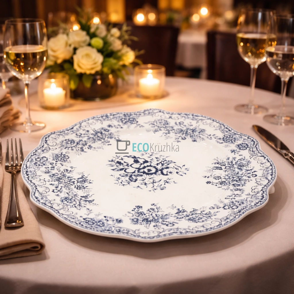 Порцелянова обідня тарілка Англійська троянда 27.6 см (K120) Порцелянова обідня тарілка Англійська троянда 27.6 см (K120)