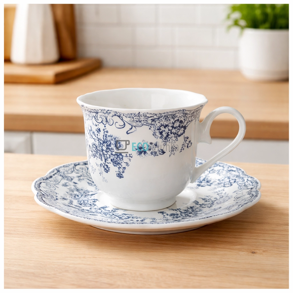 Порцелянова чашка з блюдцем Англійська троянда 250 мл (K123)