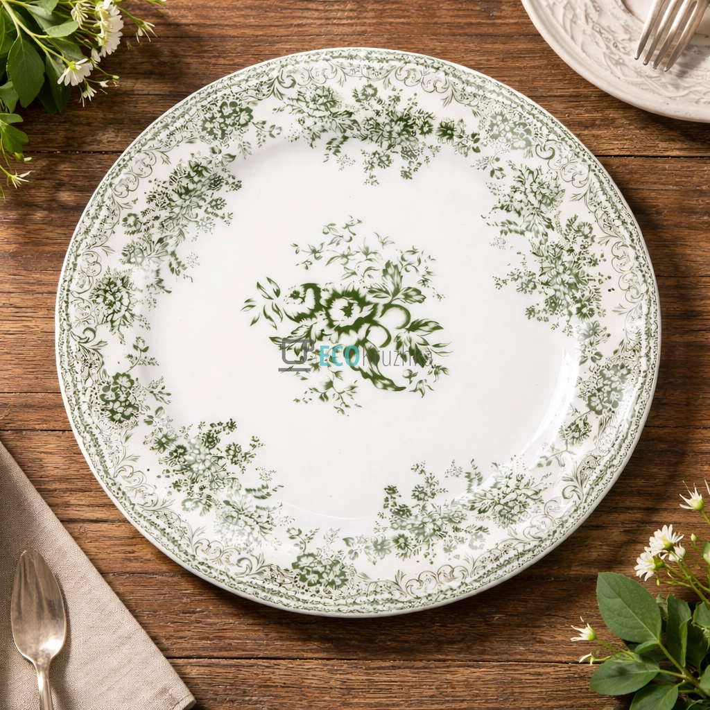 Порцелянова обідня тарілка 27 см Vintage Rose (K195)