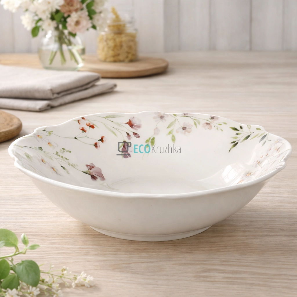 Порцеляновий салатник для сервірування 1.15 л "Весняна історія" (K213)
