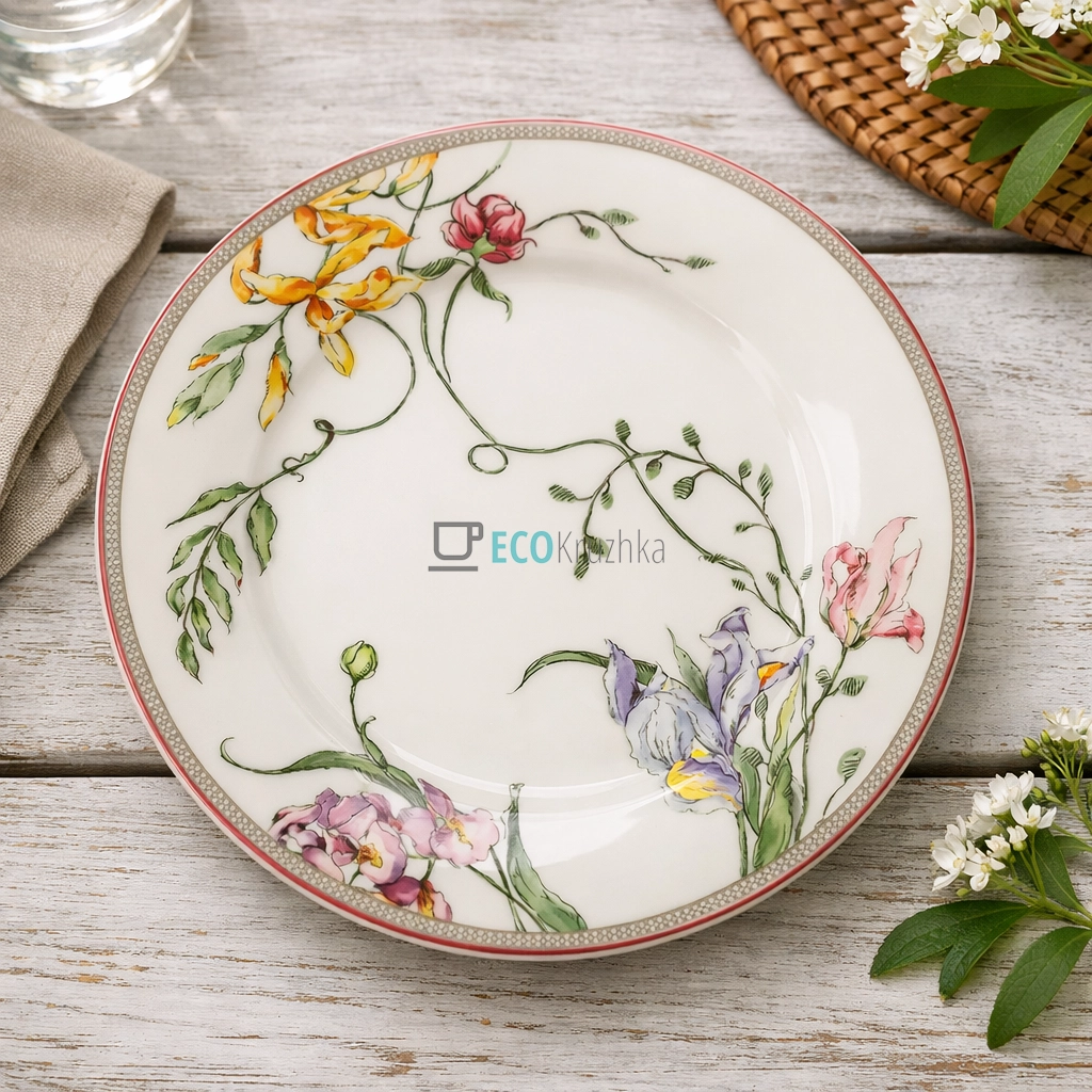 Порцелянова тарілка 20.5 см Wisteria Garden (498-339)