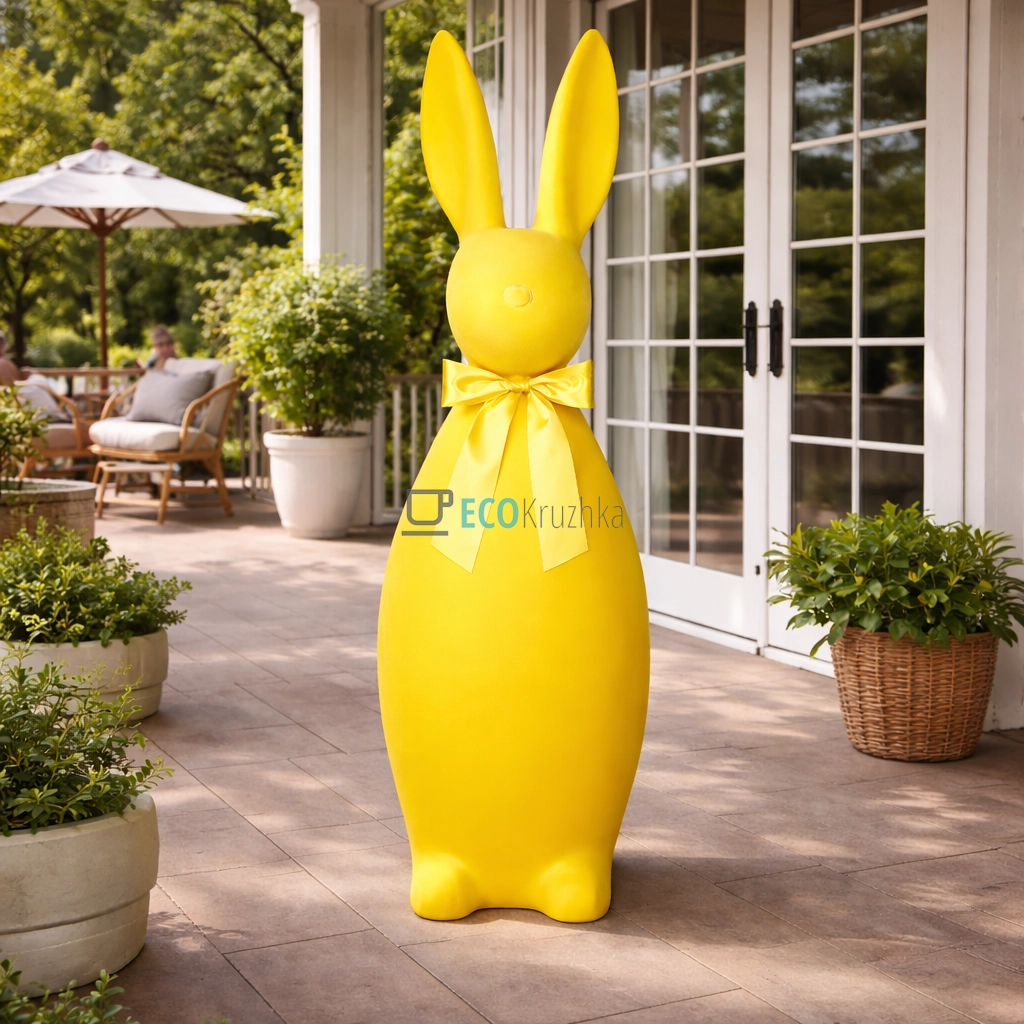 Декоративна фігура Кролик 132 см з флоковим напиленням (113-231) Декоративна фігура Кролик 132 см з флоковим напиленням (113-231)