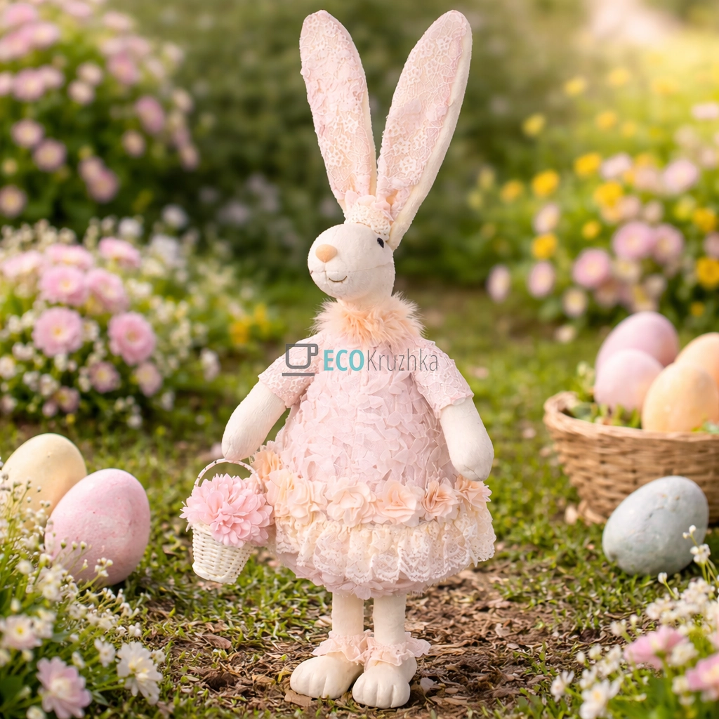 Декоративна статуетка Кролиця з кошиком (831-915) Декоративна статуетка Кролиця з кошиком (831-915)