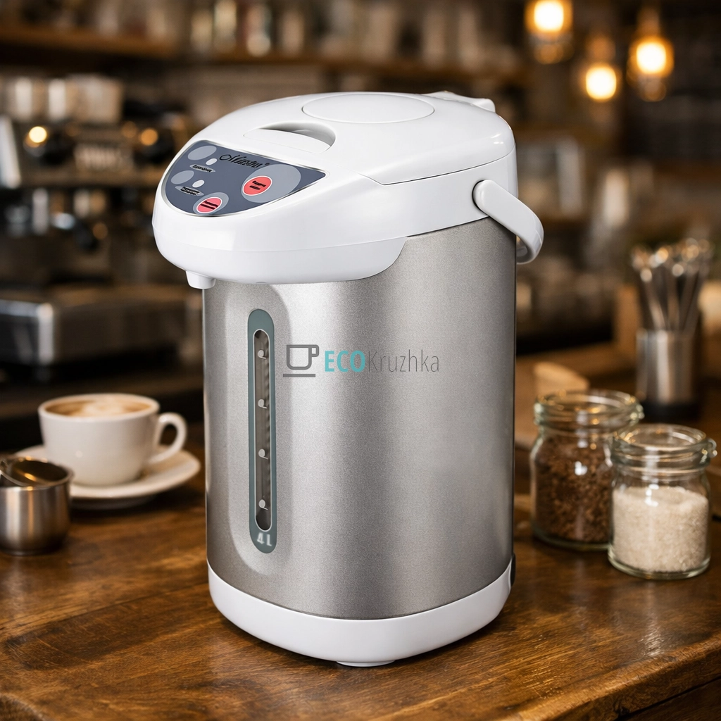 Термопот із помпою та нержавіючою колбою 4 л 750 Вт Maestro MR-084