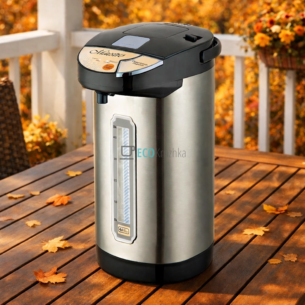 Термопот із помпою та нержавіючою колбою 4 л 750 Вт Maestro MR-080