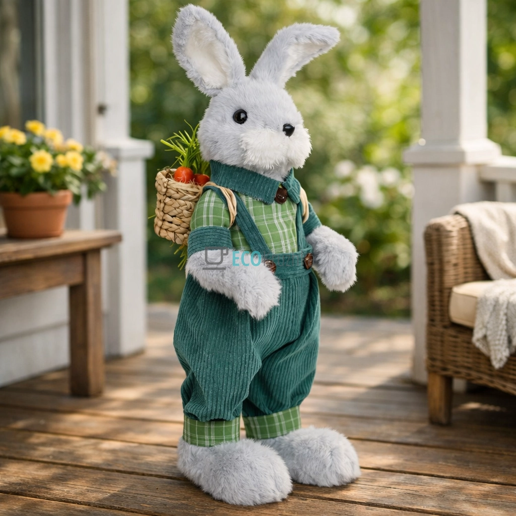 Декоративна великодня фігура Кролик у підтяжках 59 см (NY27-912) Декоративна великодня фігура Кролик у підтяжках 59 см (NY27-912)