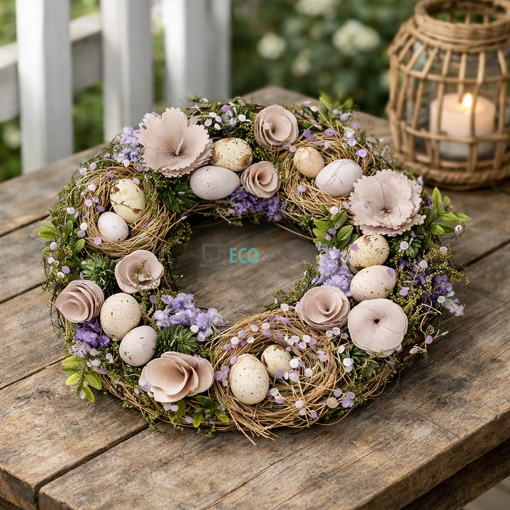 Великодній вінок пурпуровий 31 см (814-904)