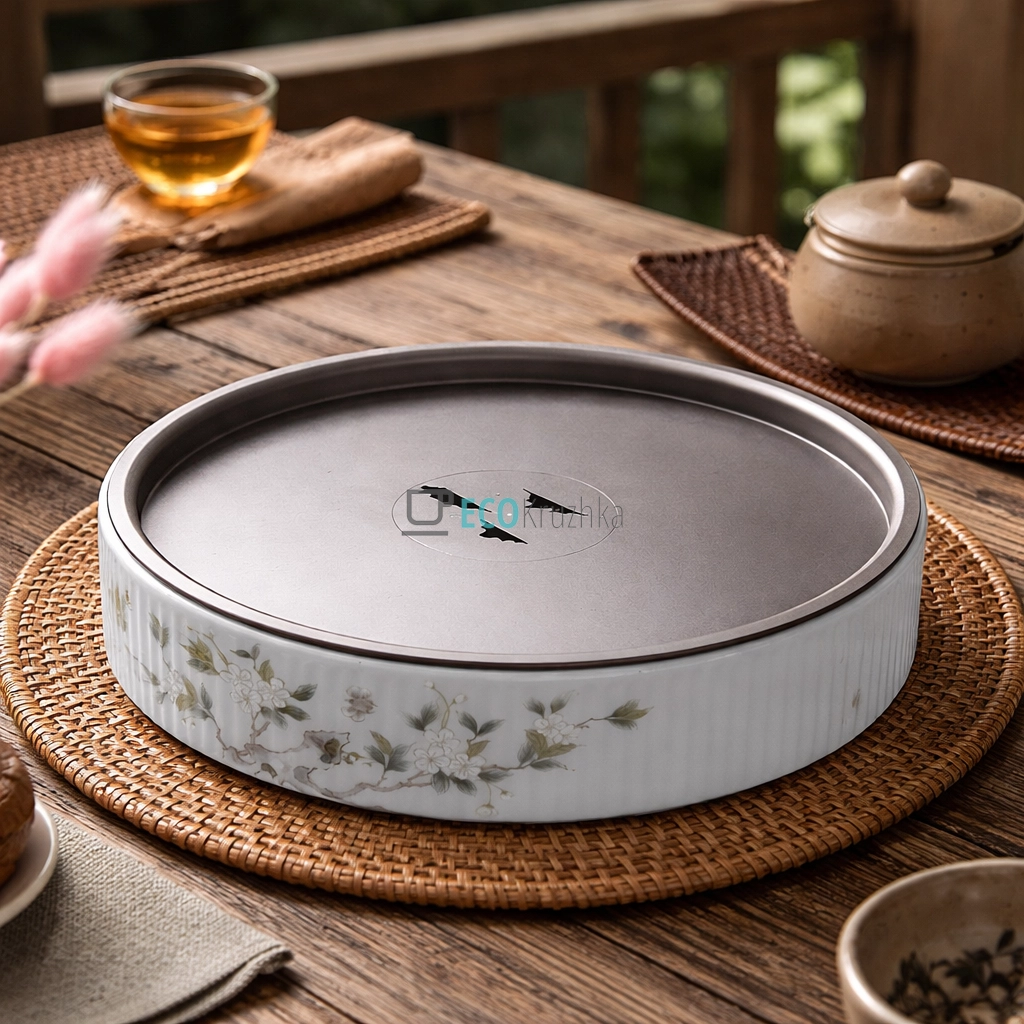 Порцеляновий чайний столик 19 х 4.5 см “Моліхуа” (T0521)