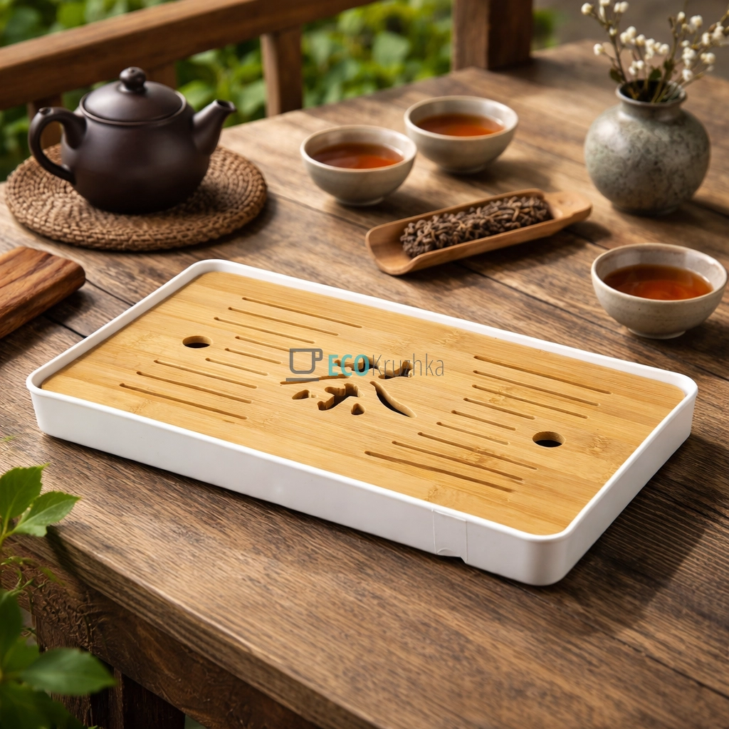 Чабань для чайної церемонії 32.5×19 см “Хао-Ча” білий (TT2524-1) Чабань для чайної церемонії 32.5×19 см “Хао-Ча” білий (TT2524-1)