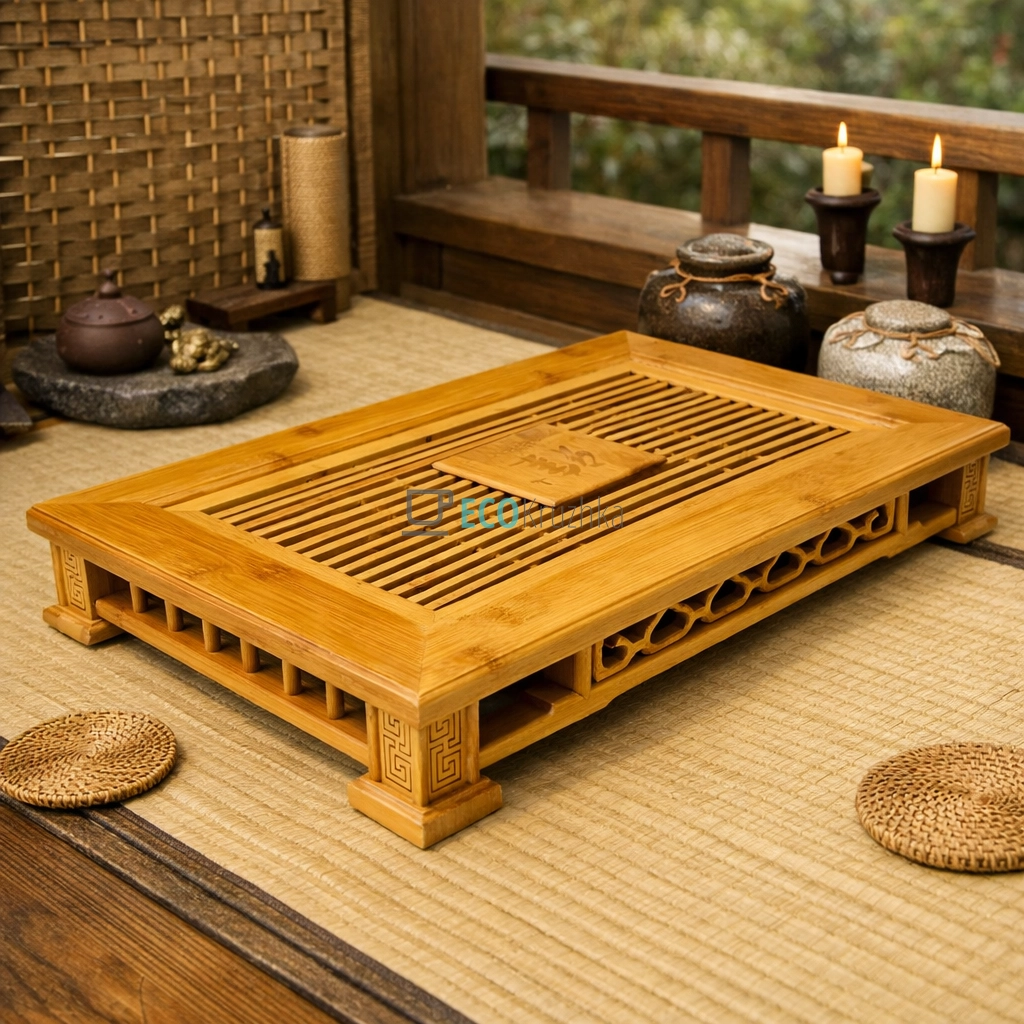 Чайний столик з бамбука 58 х 35 х 8 см  “Токіо" (T0503)