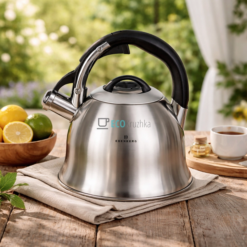 Чайник 2.5 л зі свистком для плити з нержавіючої сталі EB-8825
