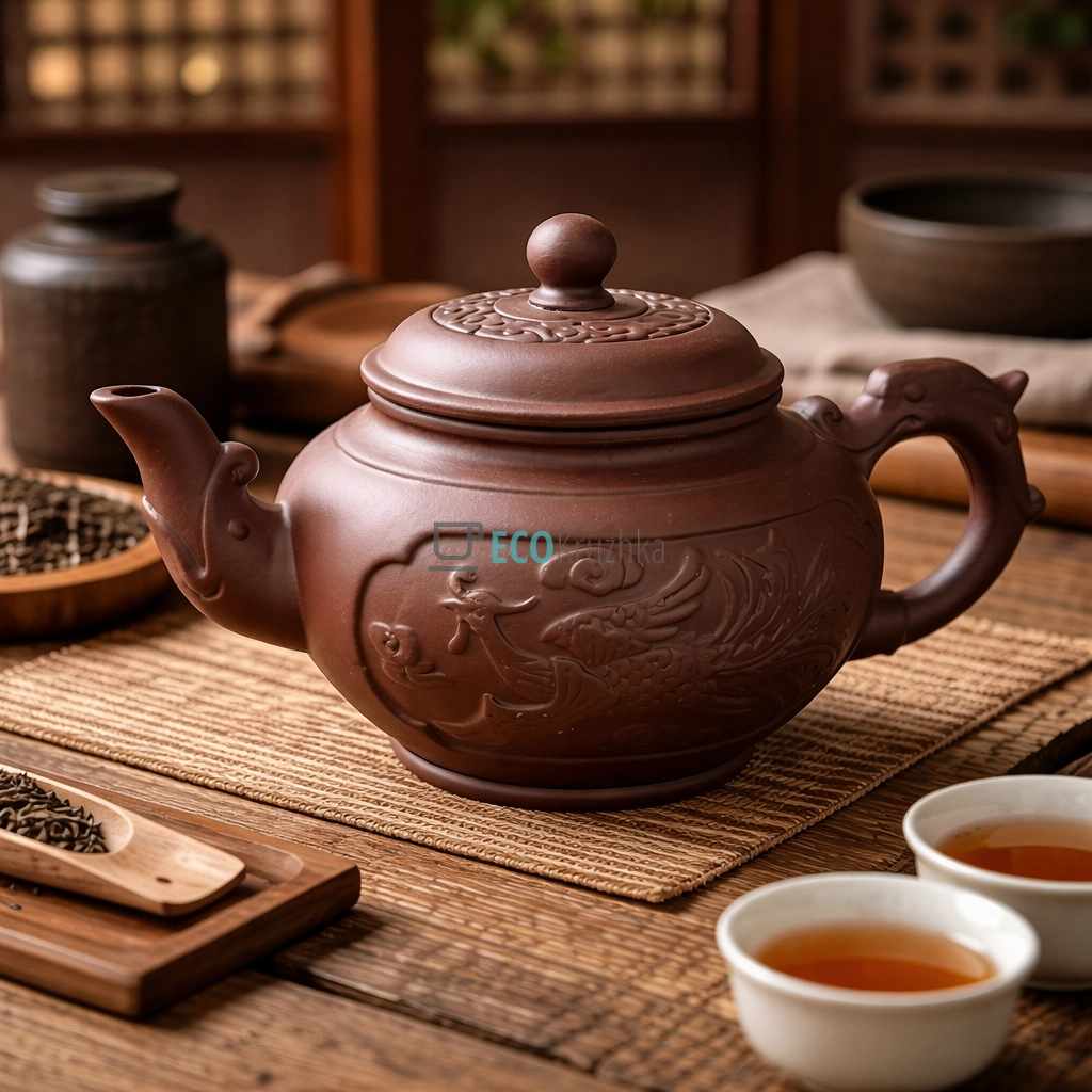 Глиняний чайник 700 мл “Чжуняо Фенікс” (T2563)
