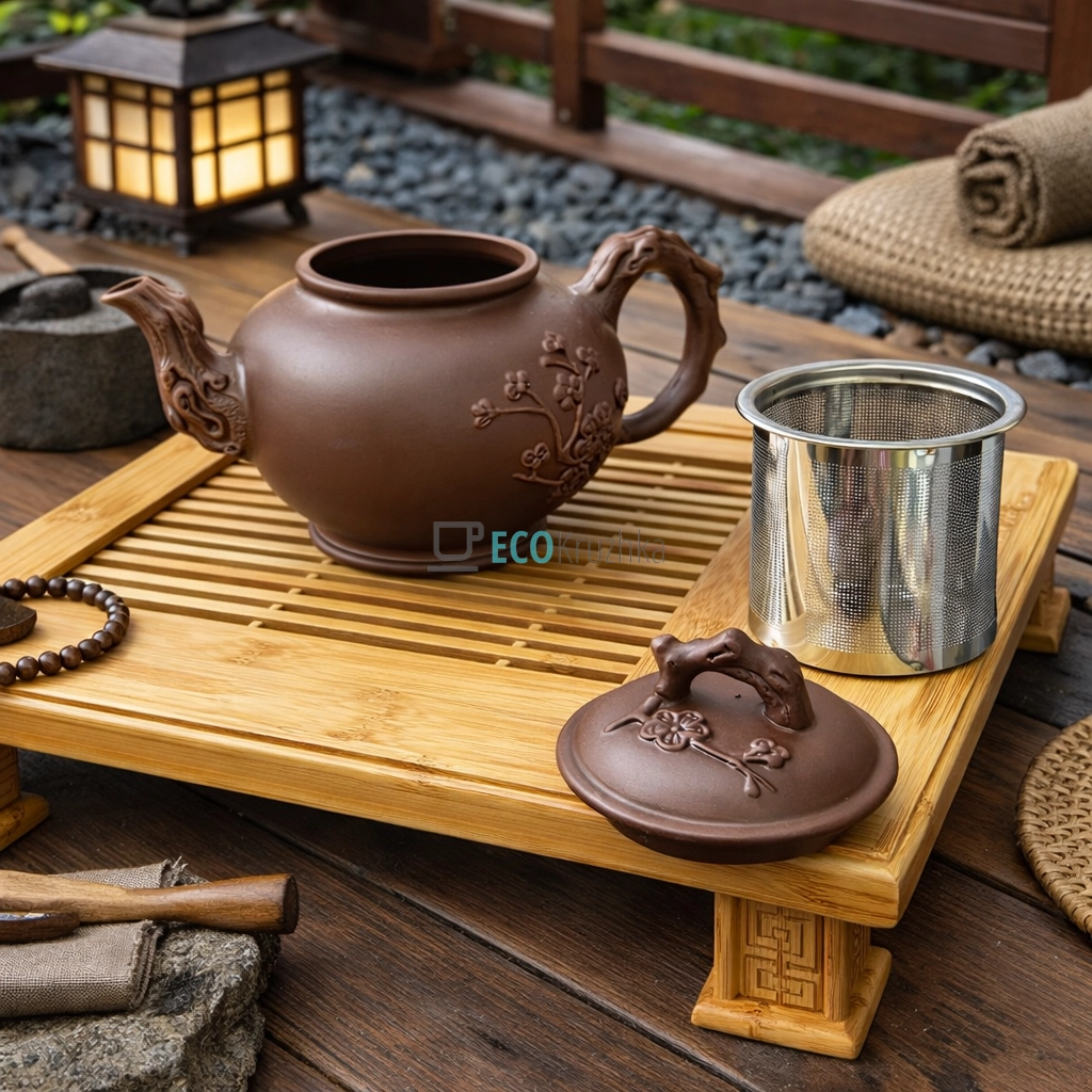 Глиняний чайник 700 мл “Мальва” (T2570)