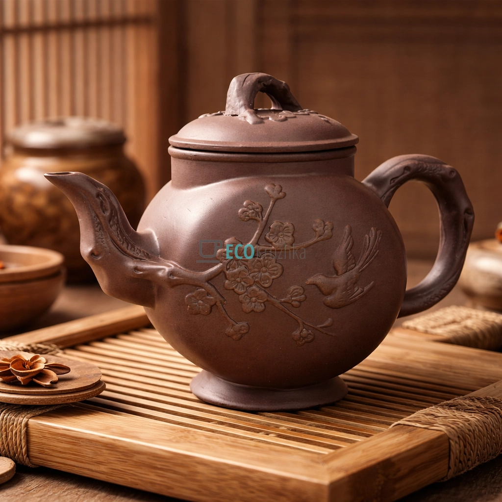 Глиняний чайник 600 мл “Голубка” (T2587)