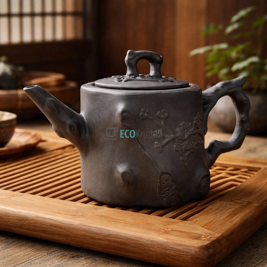 Глиняний чайник 550 мл “Пеньок” темний (T2598-1) Глиняний чайник 550 мл “Пеньок” темний (T2598-1)