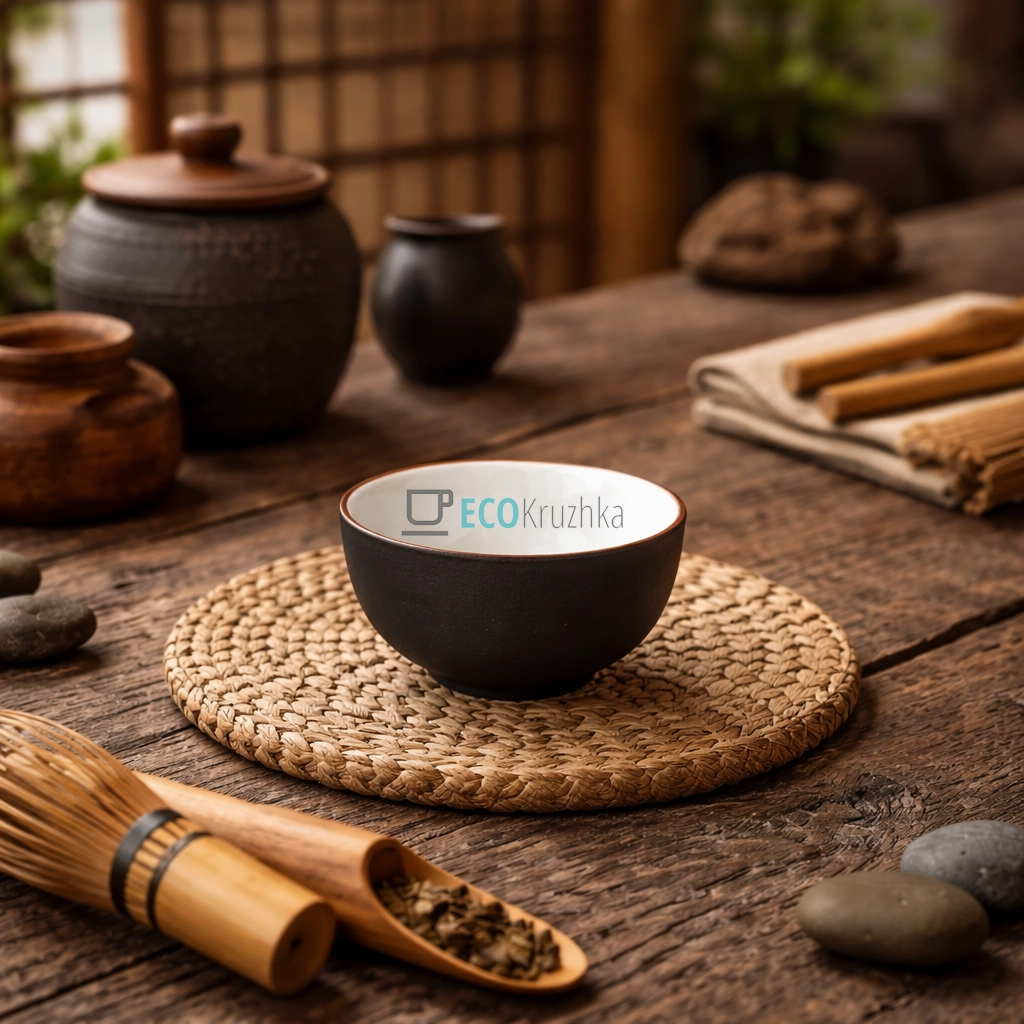 Глиняна піала 55 мл "Піньмінбей" темний (TC059-1)