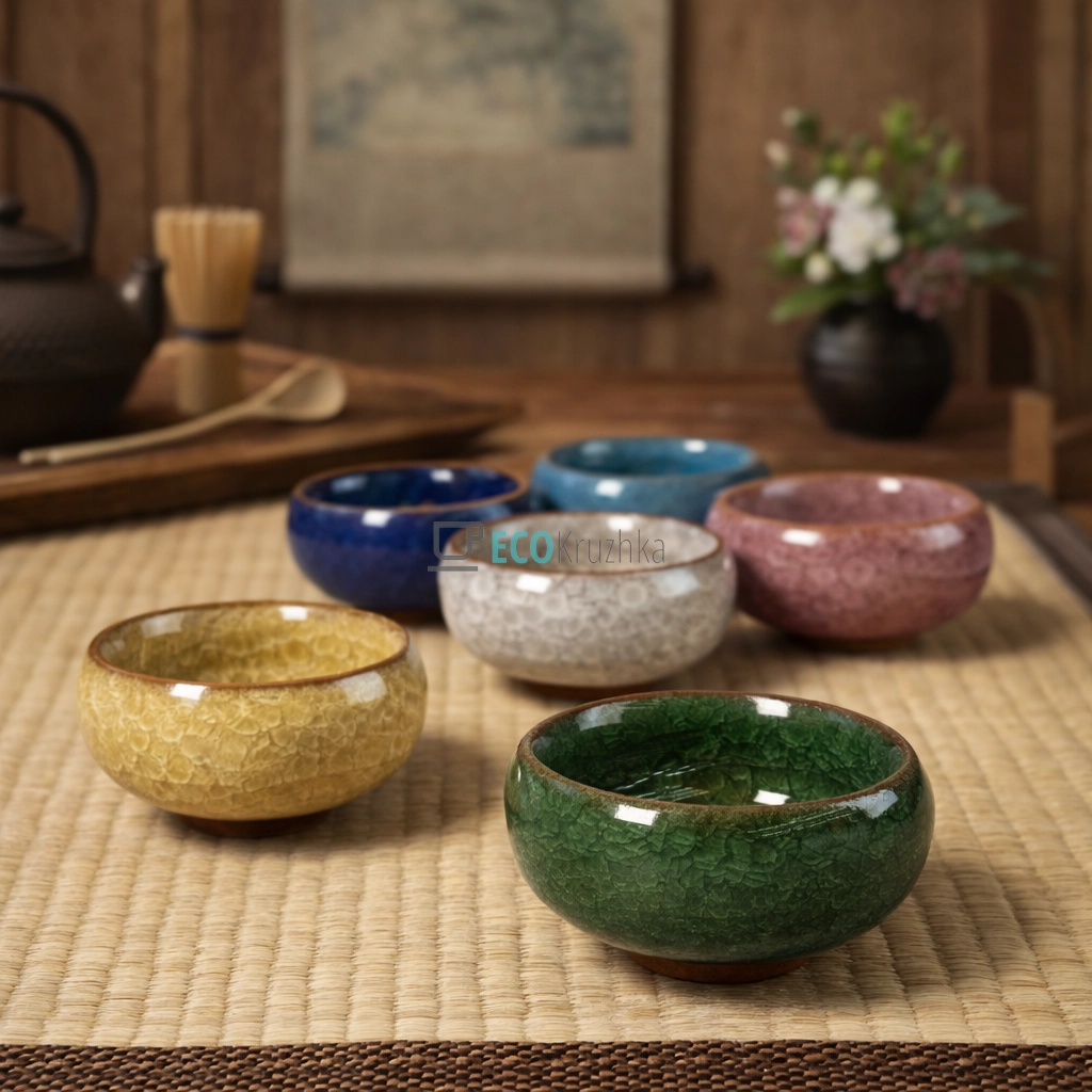 Набір керамічних піал для чаю 6 шт 50 мл “Року-50” (TC004)