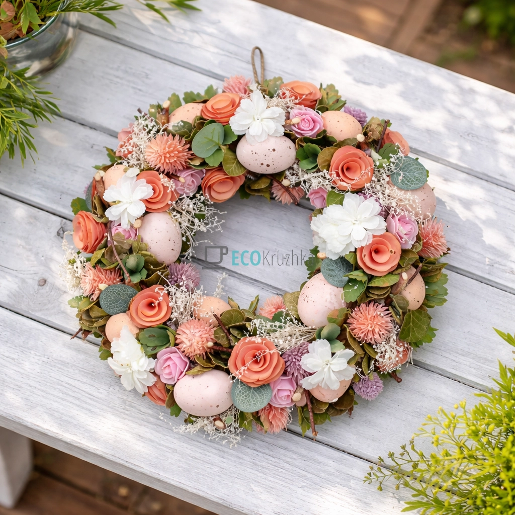Декоративний великодній вінок 32 см (743-824)
