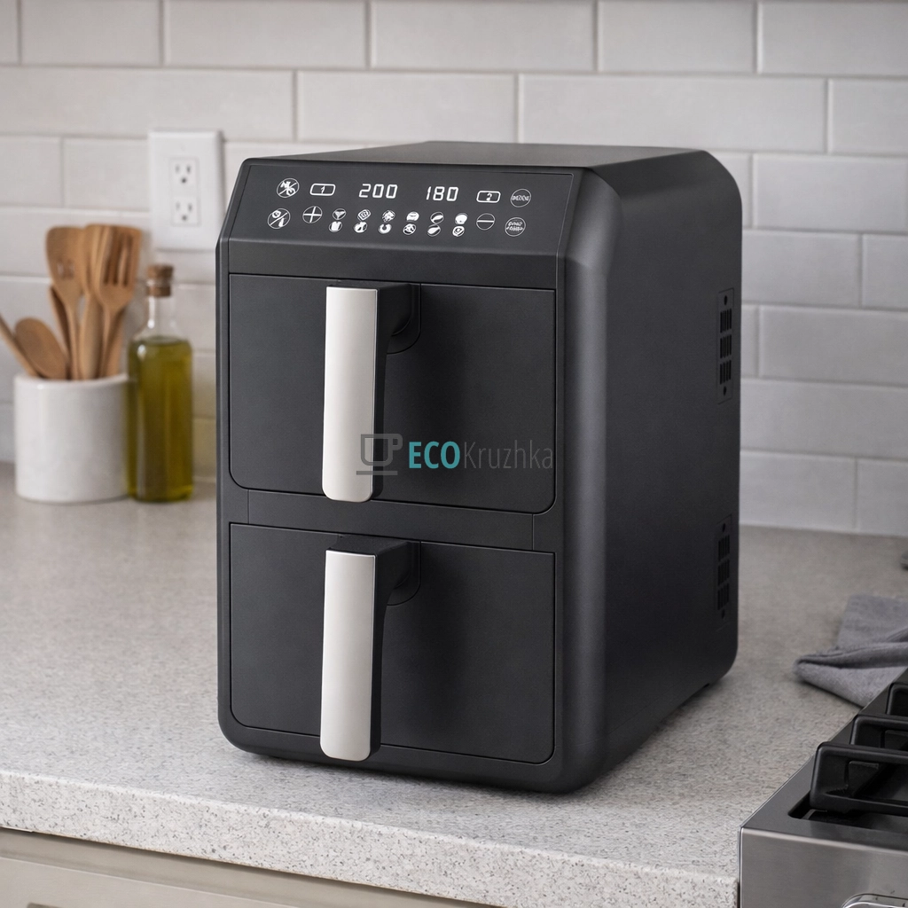 Аерофритюрниця (мультипіч) 5+5 л  чорний MR-761