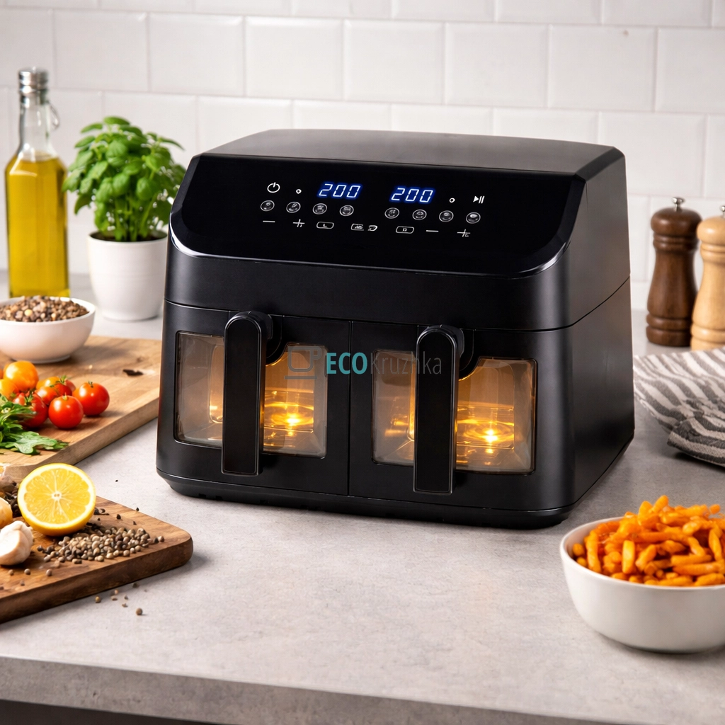 Аерофритюрниця (мультипіч) 4.5+4.5 л  чорний MR-758