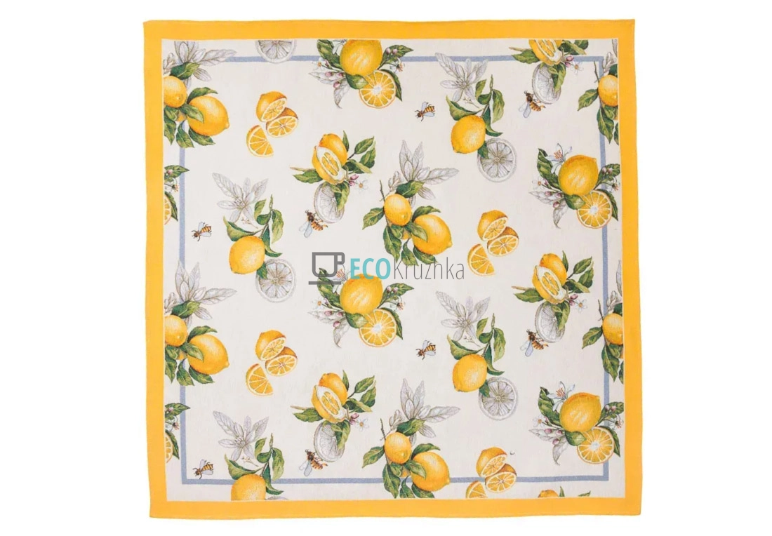 Скатертина гобеленова на стіл Соковиті лимони 97 х 100 см (042-100RUNNERLIMA)