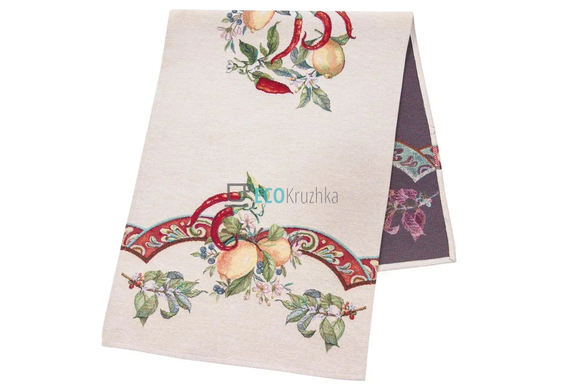 Ранер гобеленовий на стіл Лимони з перцем Чилі 37 х 100 см (1333-37RUNNER)