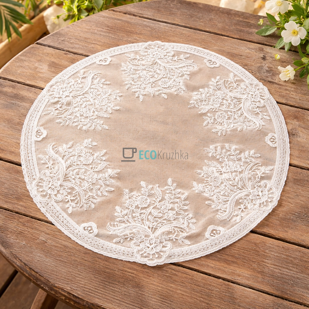 Мереживна серветка на стіл Classic Lace D40см (445-258)
