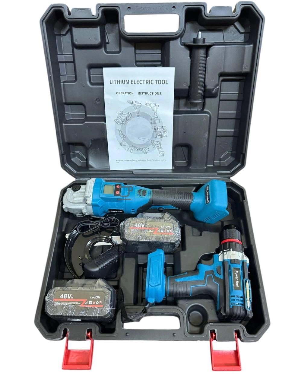 Набір 2в1: акумуляторний шурупокрут та болгарка (JU-3558)