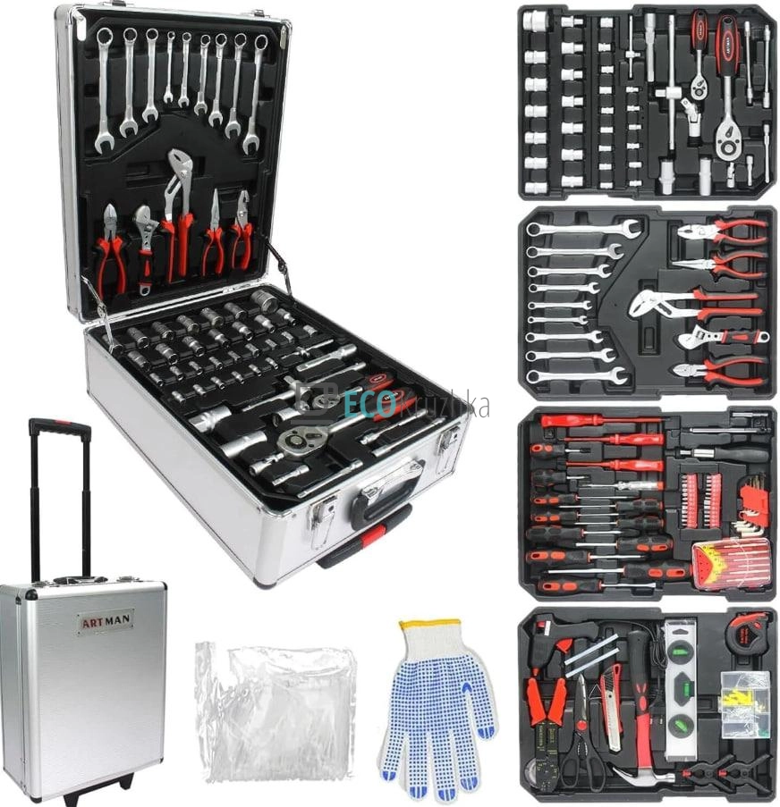 Професійний набір інструментів у валізі 408 предметів (JU-1162)