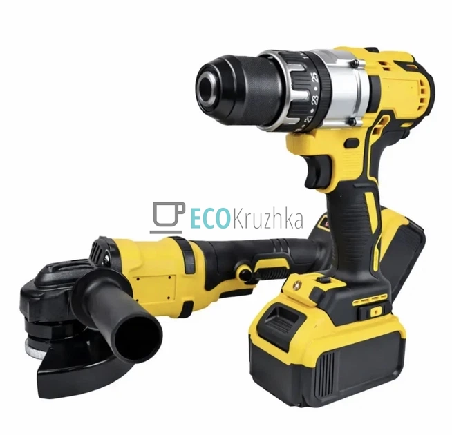Набір 2в1: шурупокрут та болгарка з дисплеєм X330 (JU-4629)